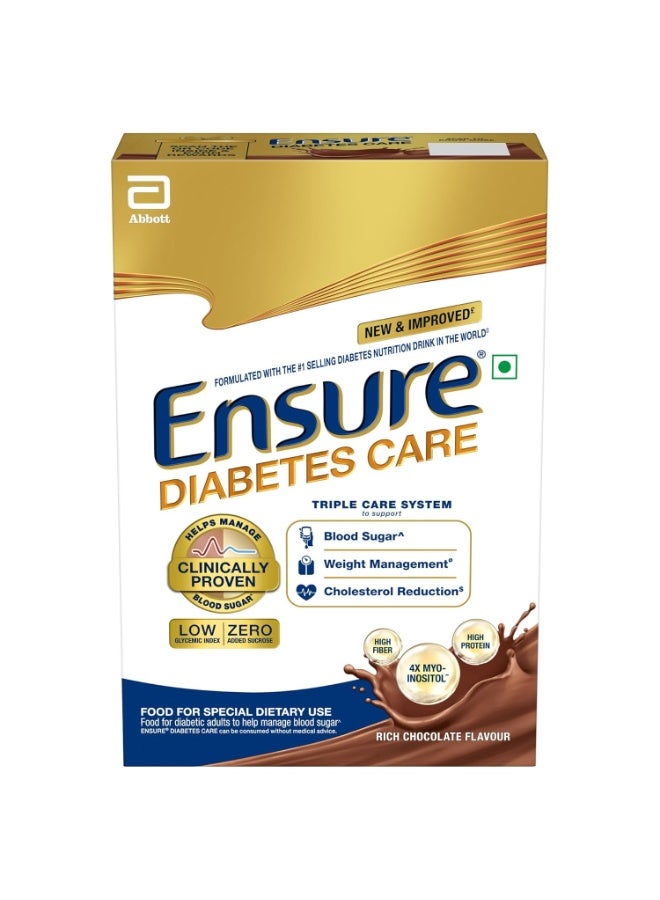 انشور مسحوق شوكولاتة دايابيتس كير 375 غرام غني بالألياف والبروتين و36 عنصرًا غذائيًا | يساعد على تنظيم مستويات السكر في الدم خلال 4 أسابيع - Image 1